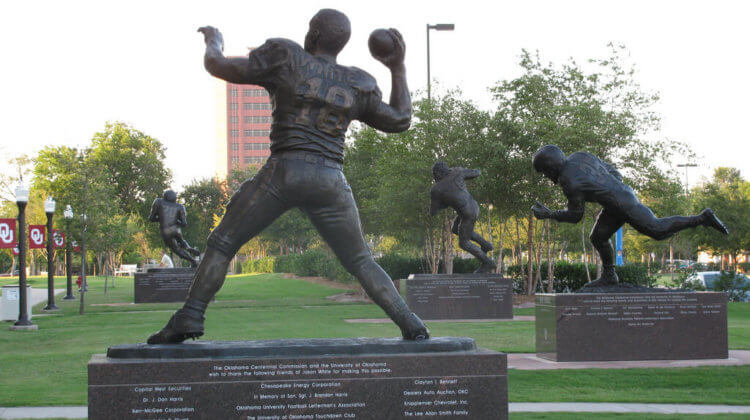 Kyler Murray Statue Unveiled At Oklahoma's Heisman Park - Heisman